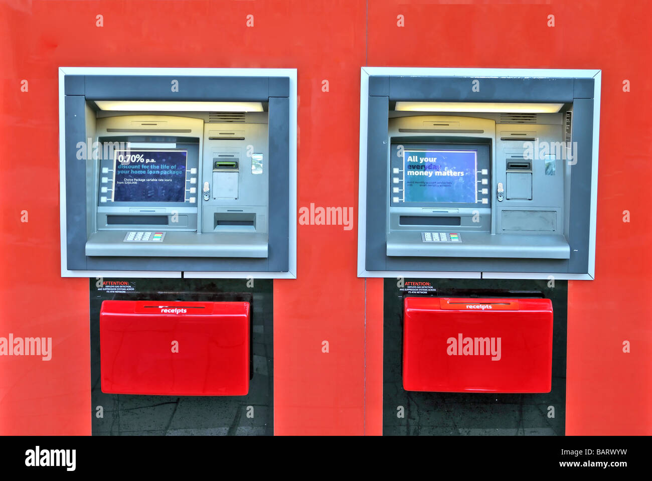 Bank ATM automated financial machine Stock Photo