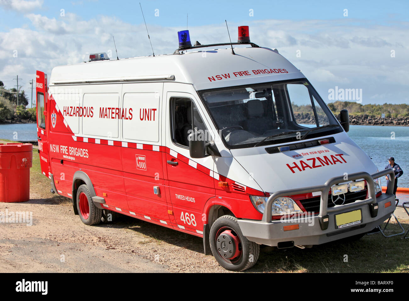 Emergency vehicles at work Stock Photo Alamy