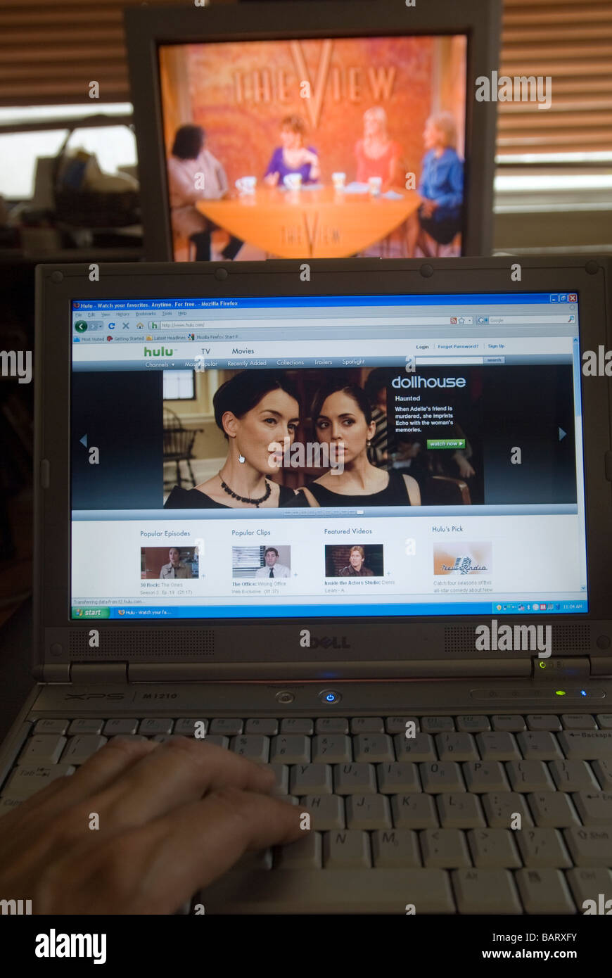 The popular Hulu website showing videos and clips of television shows