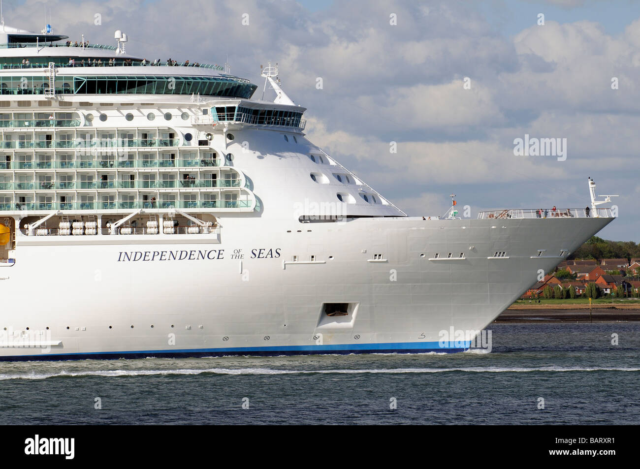 Cruise liner Independence of the Seas departing the port of Southampton England UK Stock Photo