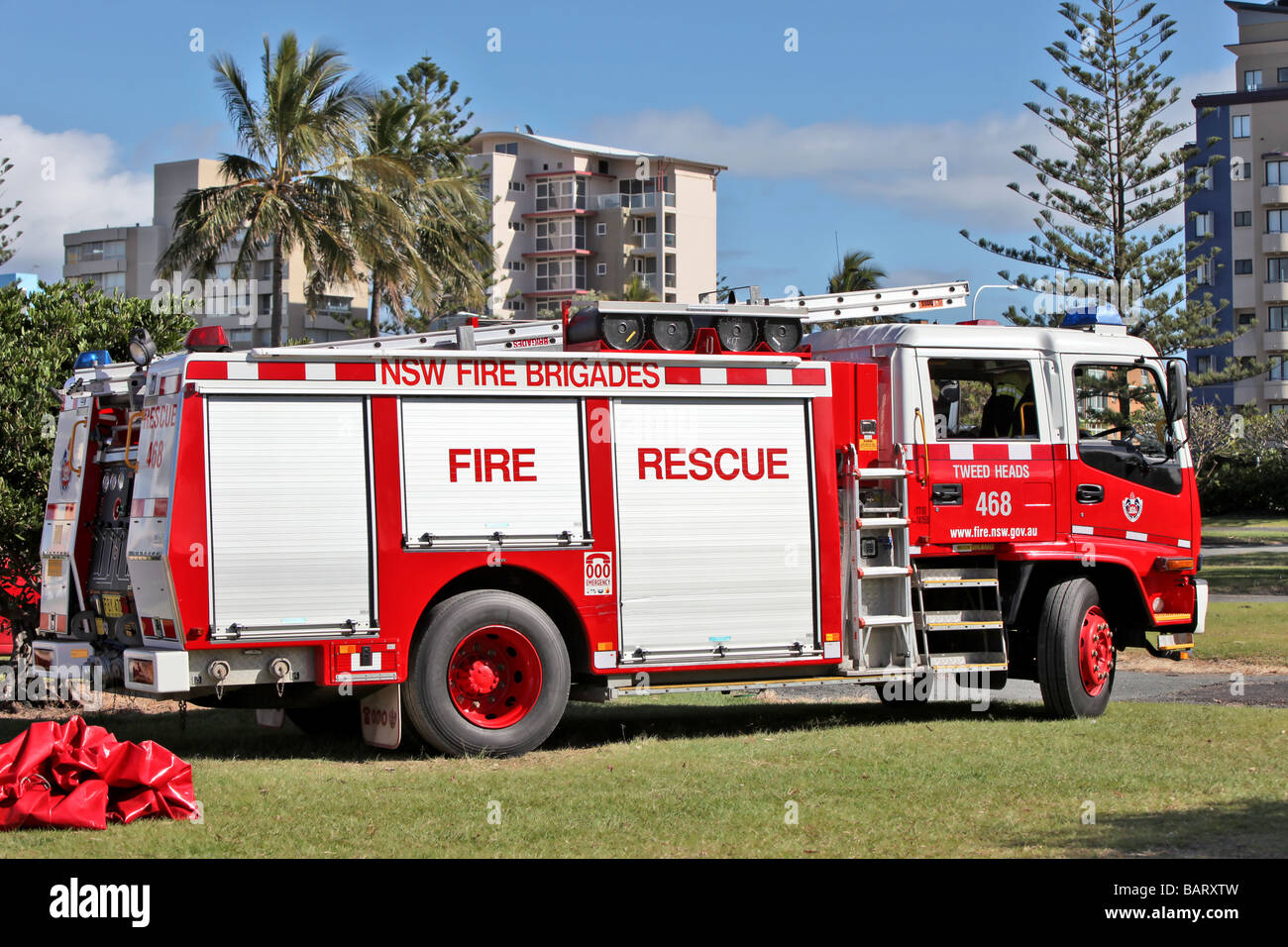 Emergency vehicles at work Stock Photo Alamy