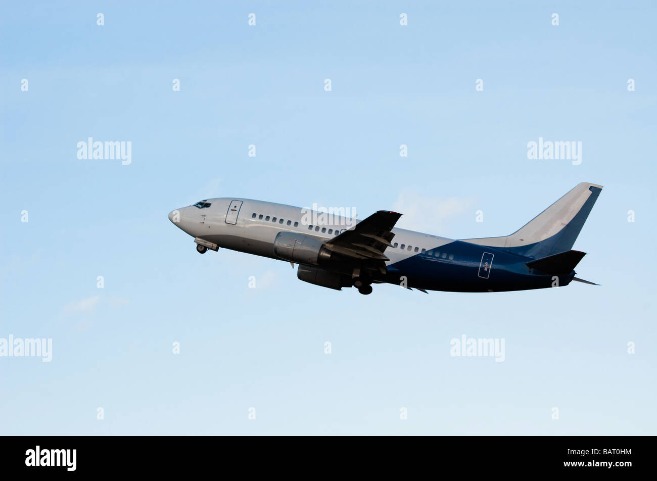 plane take off with blue sky Stock Photo - Alamy