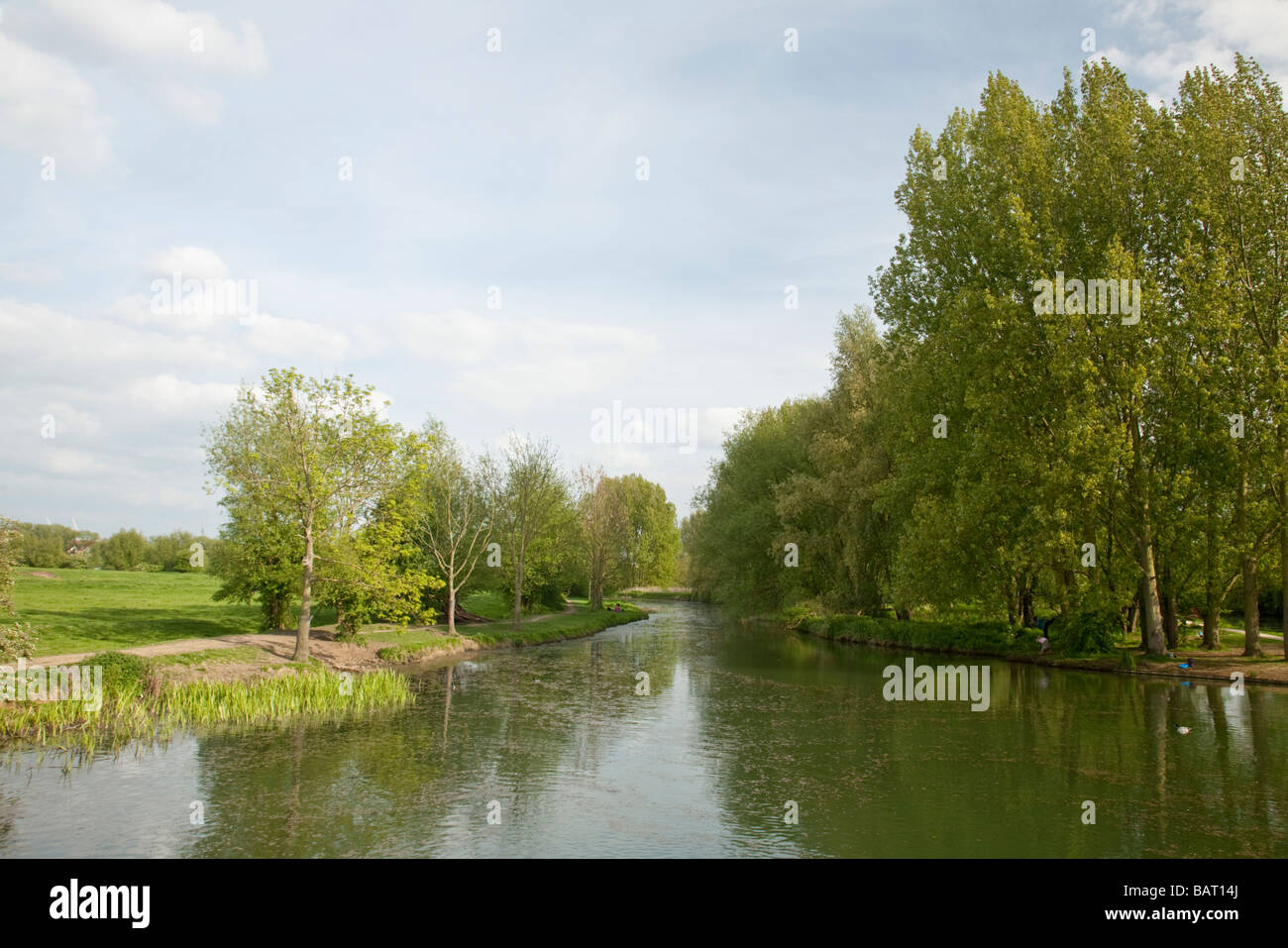 River Thames at Fiddlers Island in Oxford Uk Stock Photo