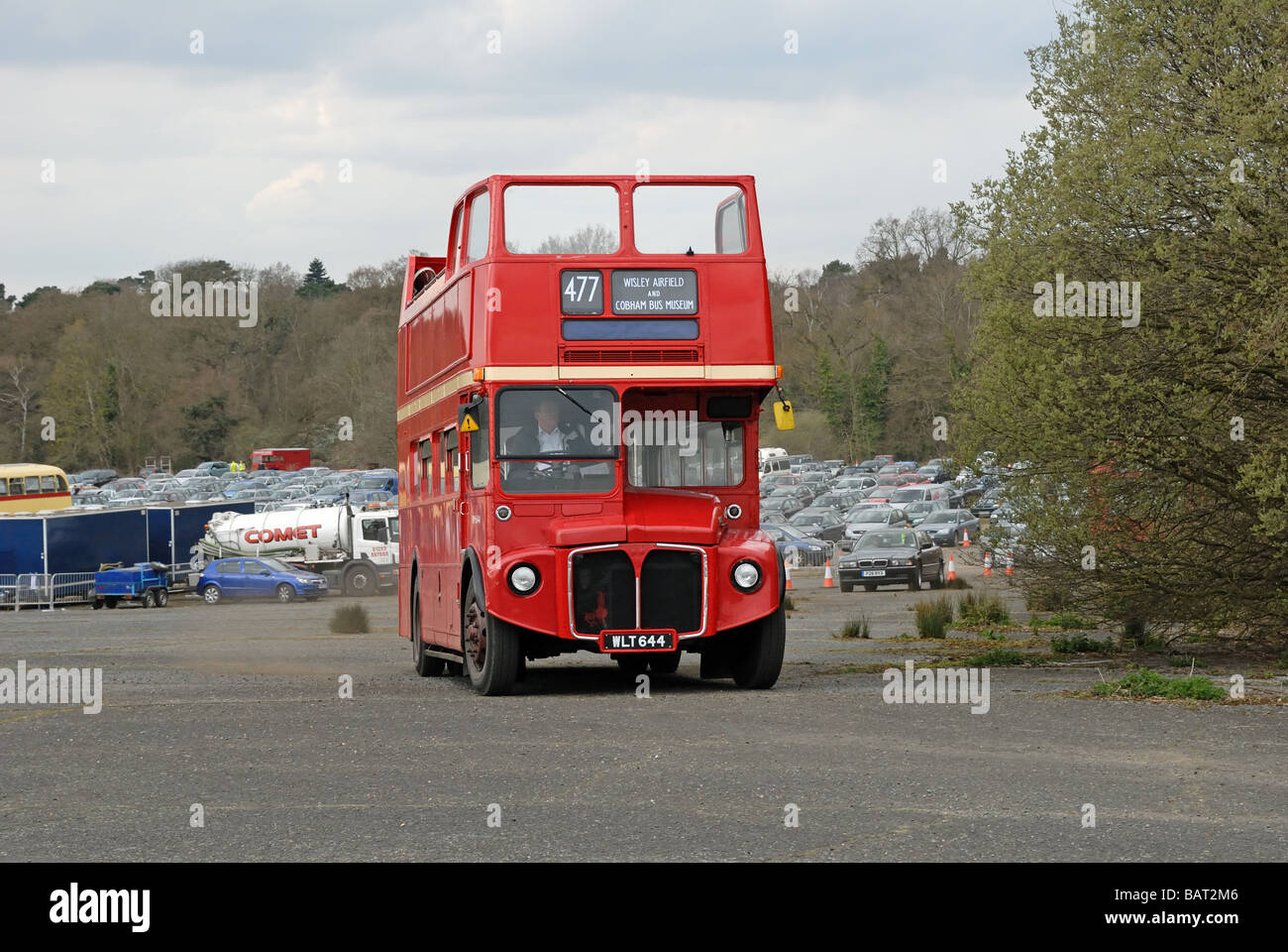 Head on view of WLT 644 1961 Routemaster RM 644 converted in 1988 to open top for sightseeing duties Seen here being used as a Stock Photo