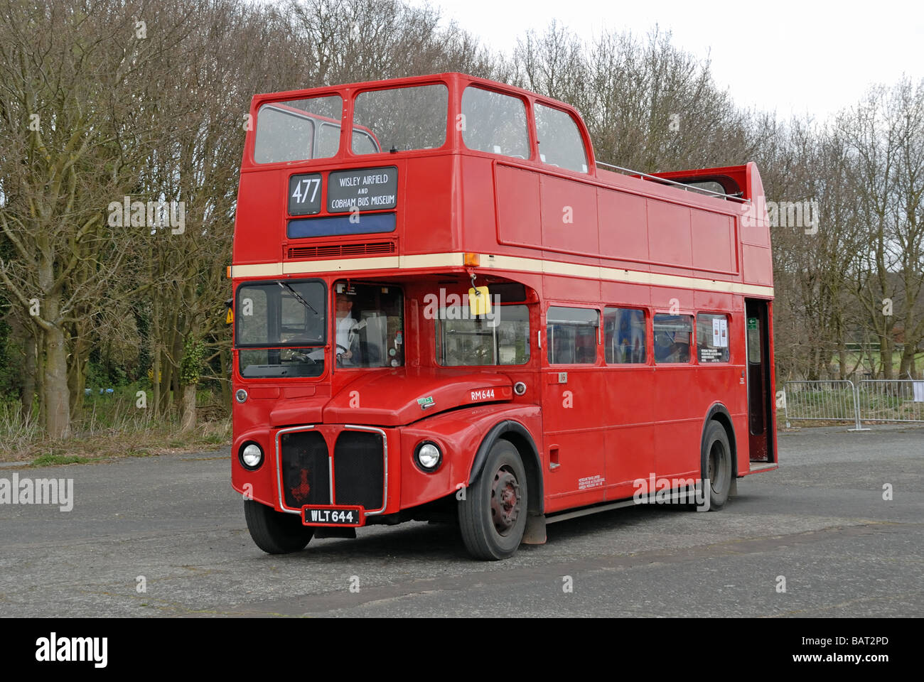 Three quarter side view of WLT 644 Metroline Routemaster 1961 RM 644 converted in 1988 to open top for sightseeing duties Seen Stock Photo