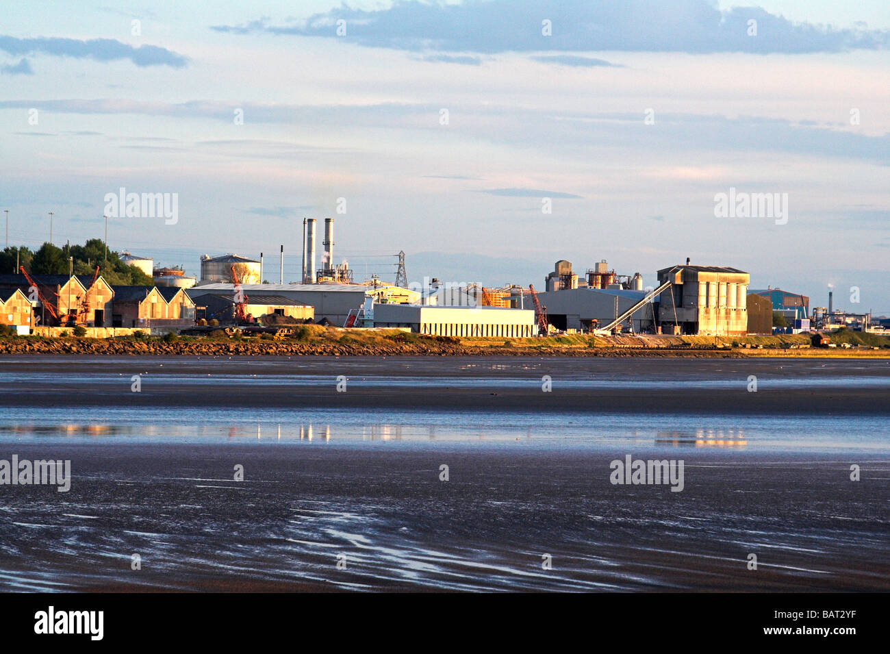 Chemical Plant, Weston Point, Runcorn, River Mersey Estuary, UK Stock Photo