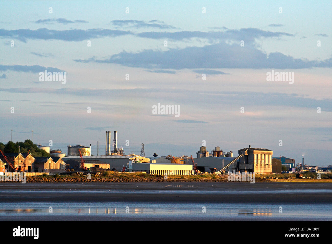 Chemical Plant, Weston Point, Runcorn, River Mersey Estuary, UK Stock Photo