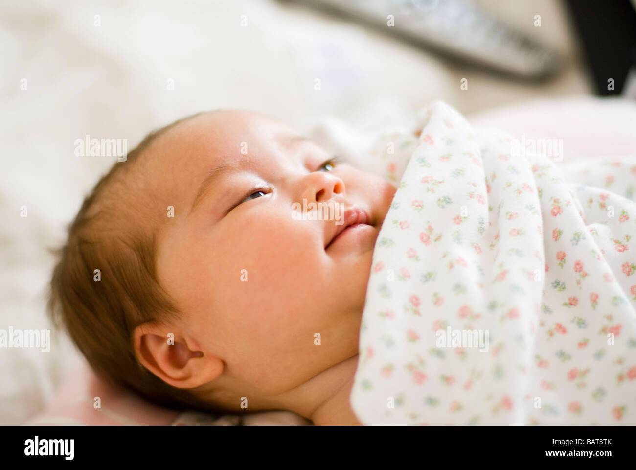 baby waking up Stock Photo Alamy
