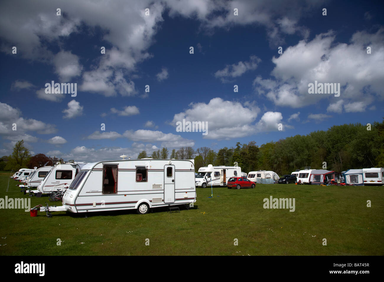 caravans and motorhomes on a caravan site in county armagh northern