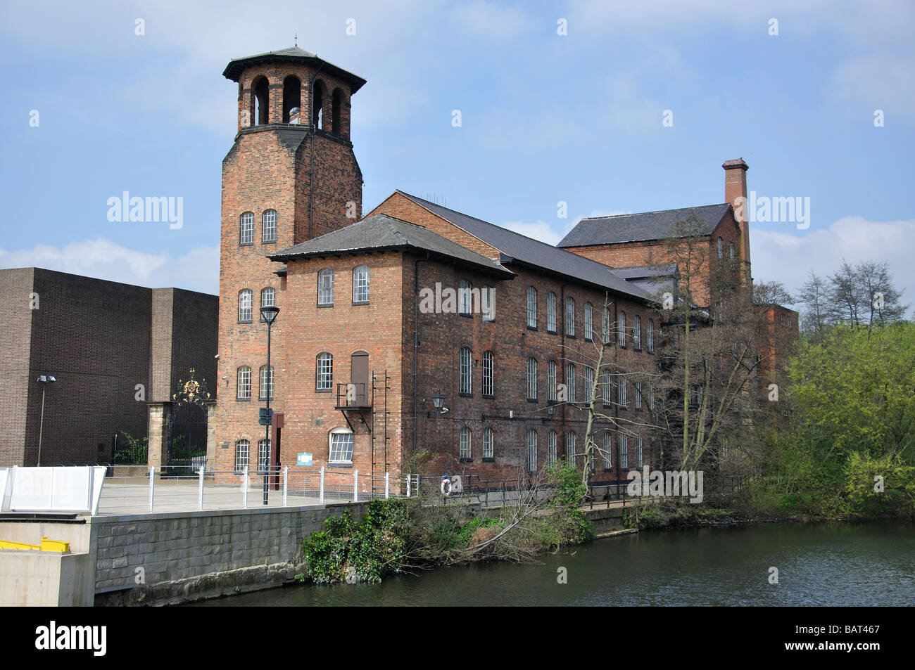 The Derby Industrial Museum across River Derwent, Derby, Derbyshire