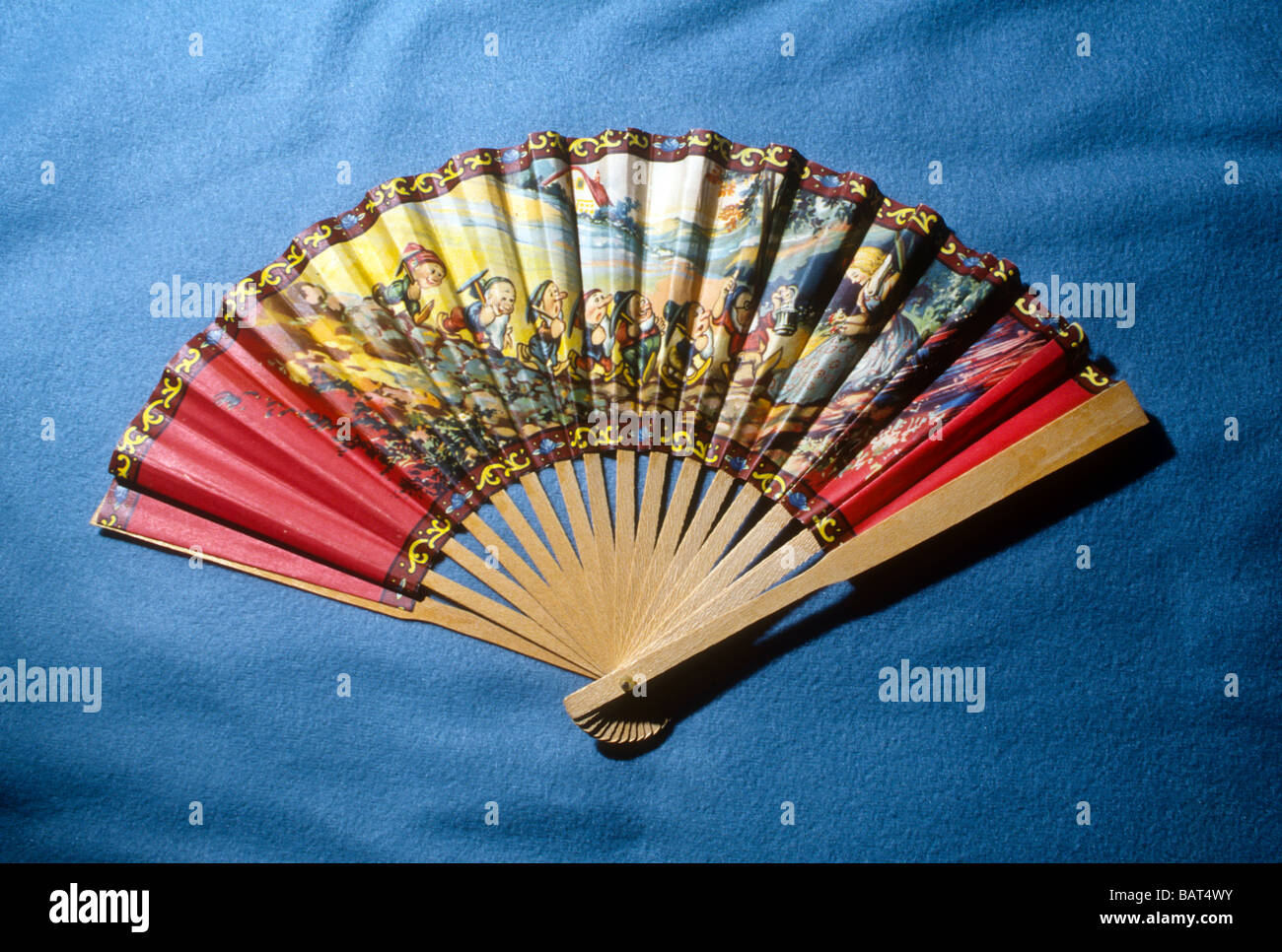 Chinese fan hand cool art paint image decorate custom culture oriental