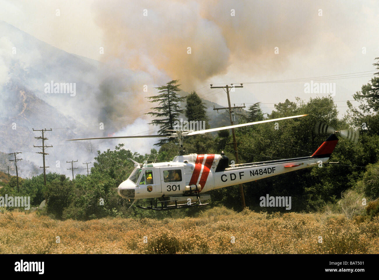 Fire fight helicopter chopper forest brush water drop response ...
