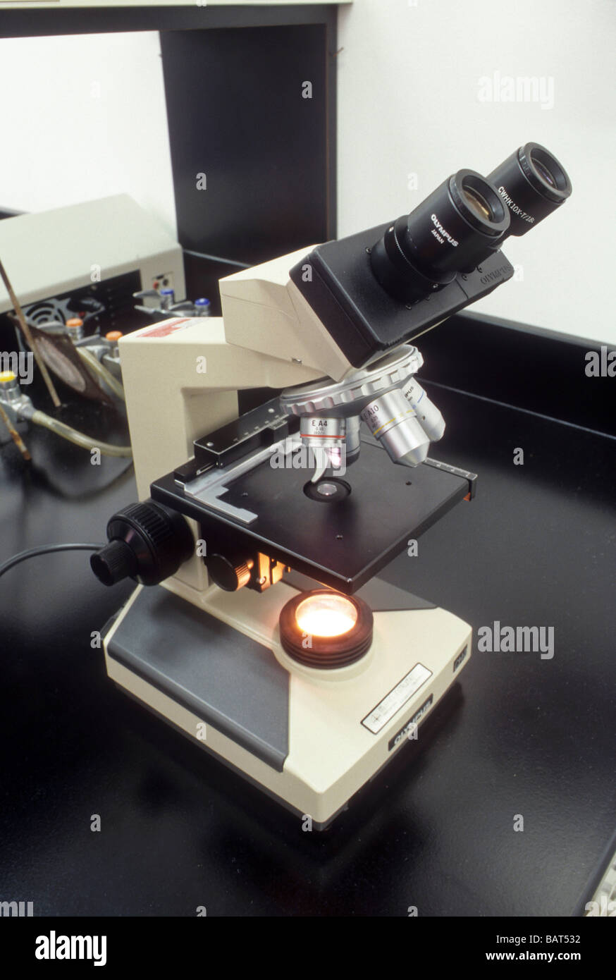 Microscope optic science lab research magnify stereo slide view see