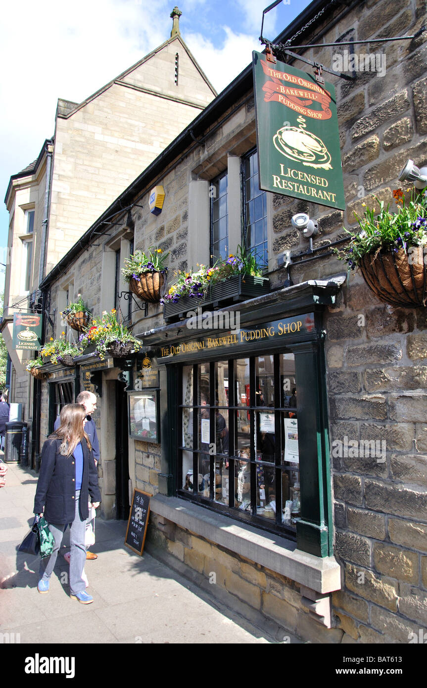 The Olde Original Bakewell Pudding Shop, The Square, Bakewell, Derbyshire, England, United Kingdom Stock Photo