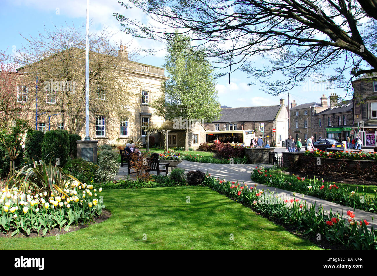 Bridge Street Gardens, Bakewell, Derbyshire, England, United Kingdom Stock Photo