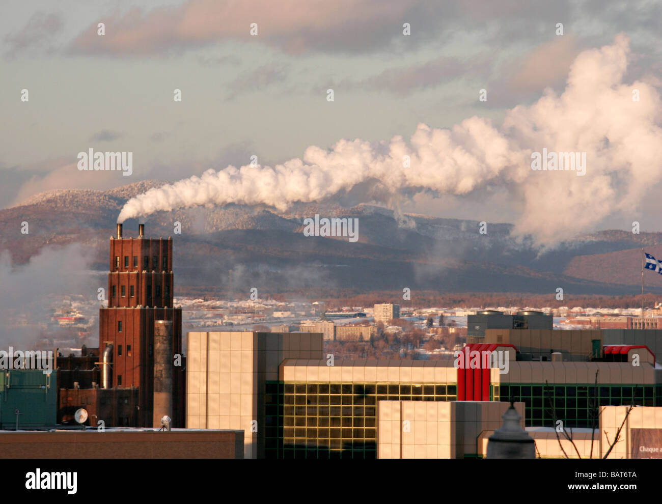 Stodacona paper mill polluting Quebec City, Canada Stock Photo Alamy