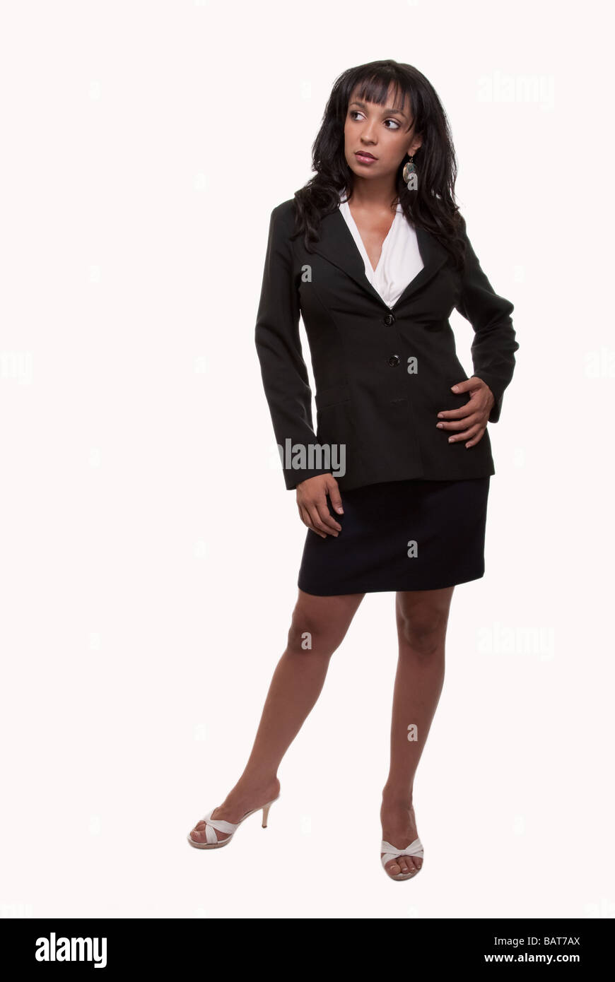 Brunette woman in skirt hi-res stock photography and images - Alamy
