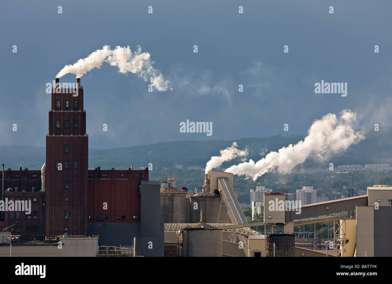 Stodacona paper mill polluting Quebec City, Canada Stock Photo Alamy
