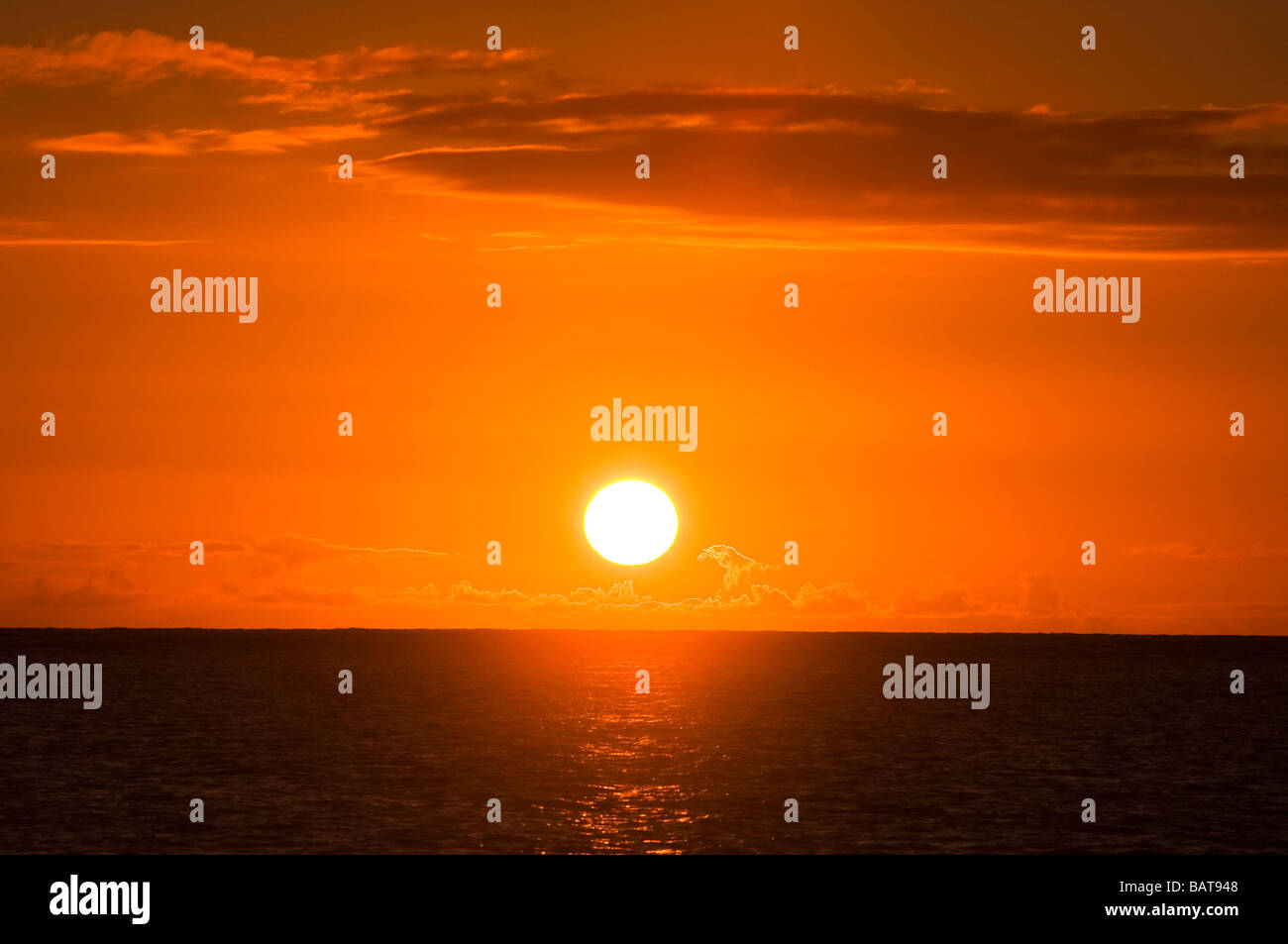 Pacific sunrise Stock Photo