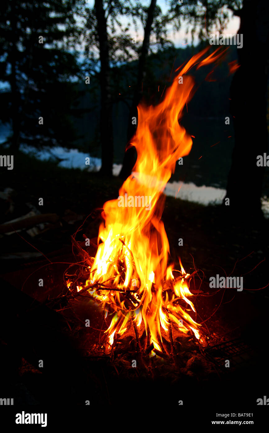 bonfire flame Stock Photo