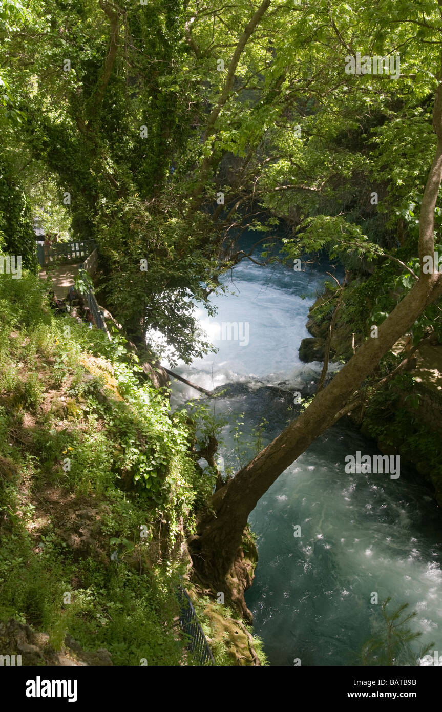 Turkey Antalya Upper Duden River waterfalls Stock Photo