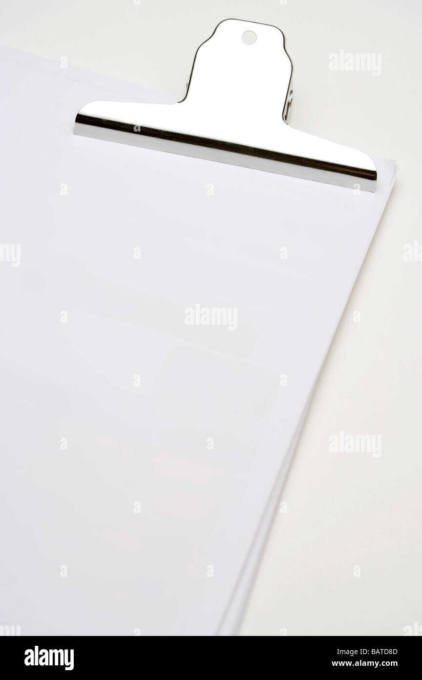 Paper and binder clip Stock Photo Alamy