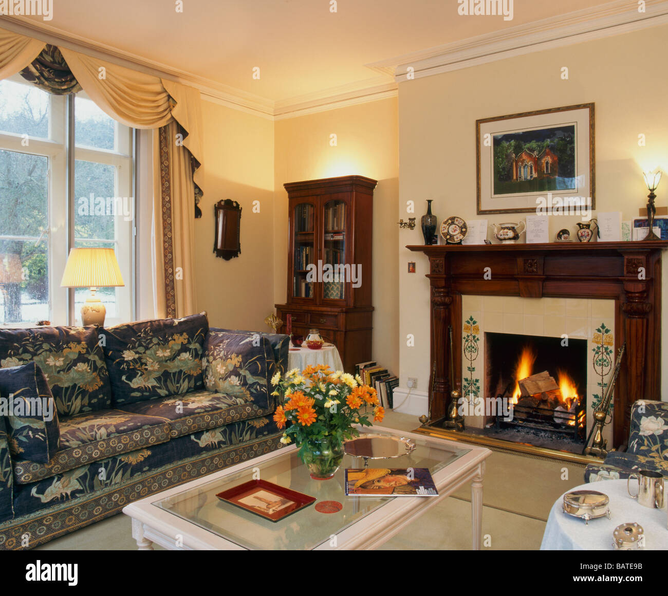 Traditional British living room Stock Photo Alamy