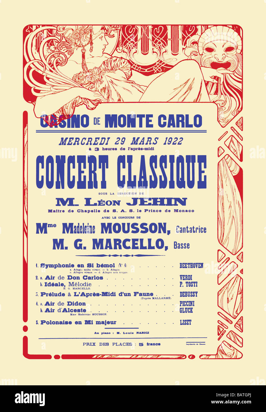 Concert at the Monte Carlo Casino Stock Photo