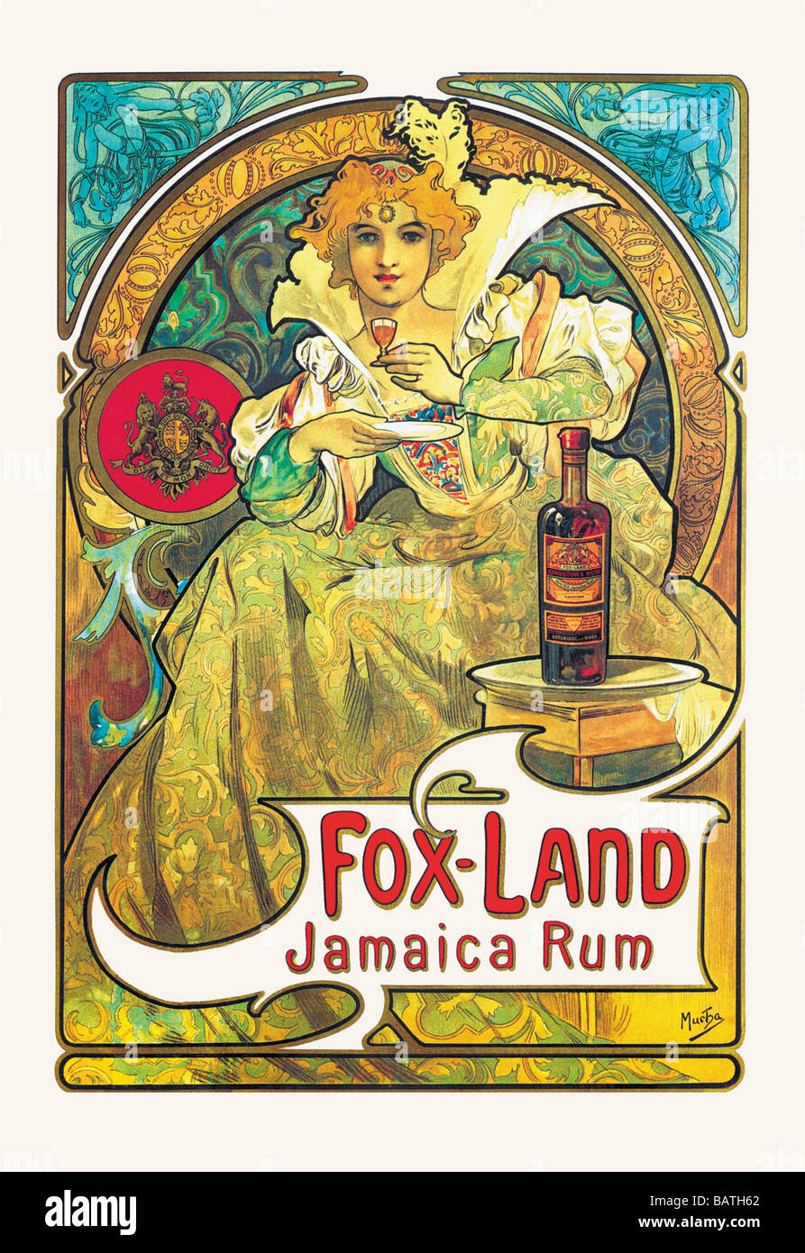 Fox-Land Jamaica Rum Stock Photo