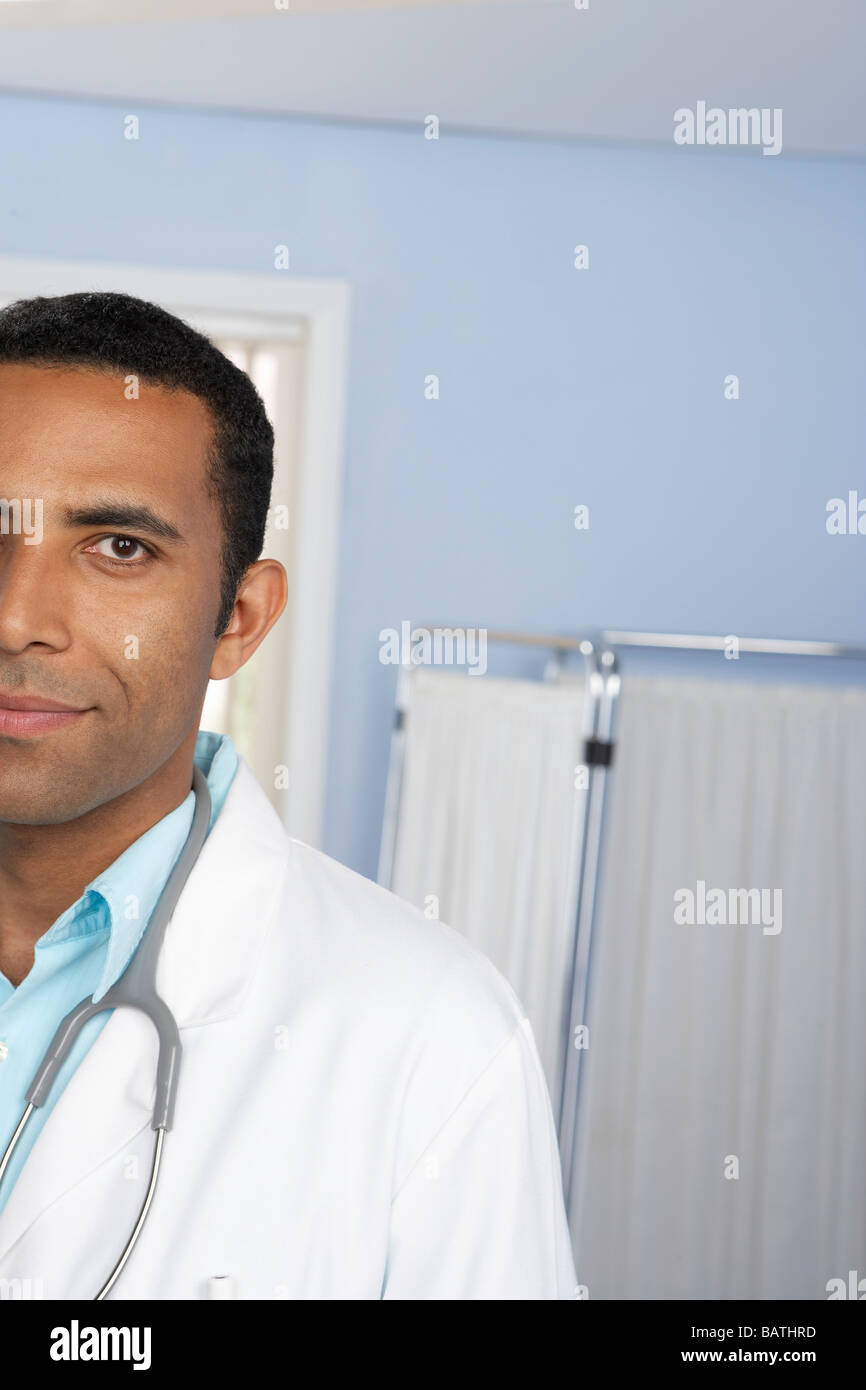 Doctor with a stethoscope round his neck Stock Photo - Alamy