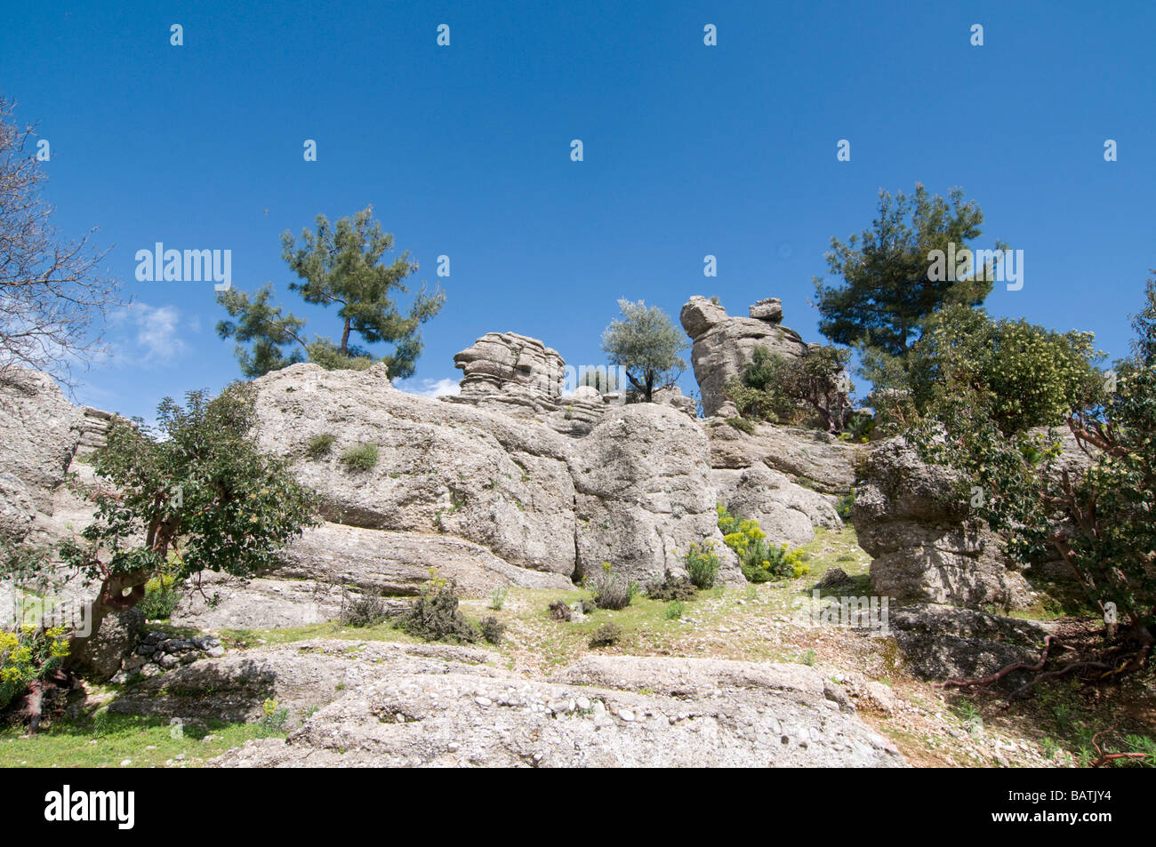 Turkey Antalya Koprulu River Canyon national park rock formations Stock Photo