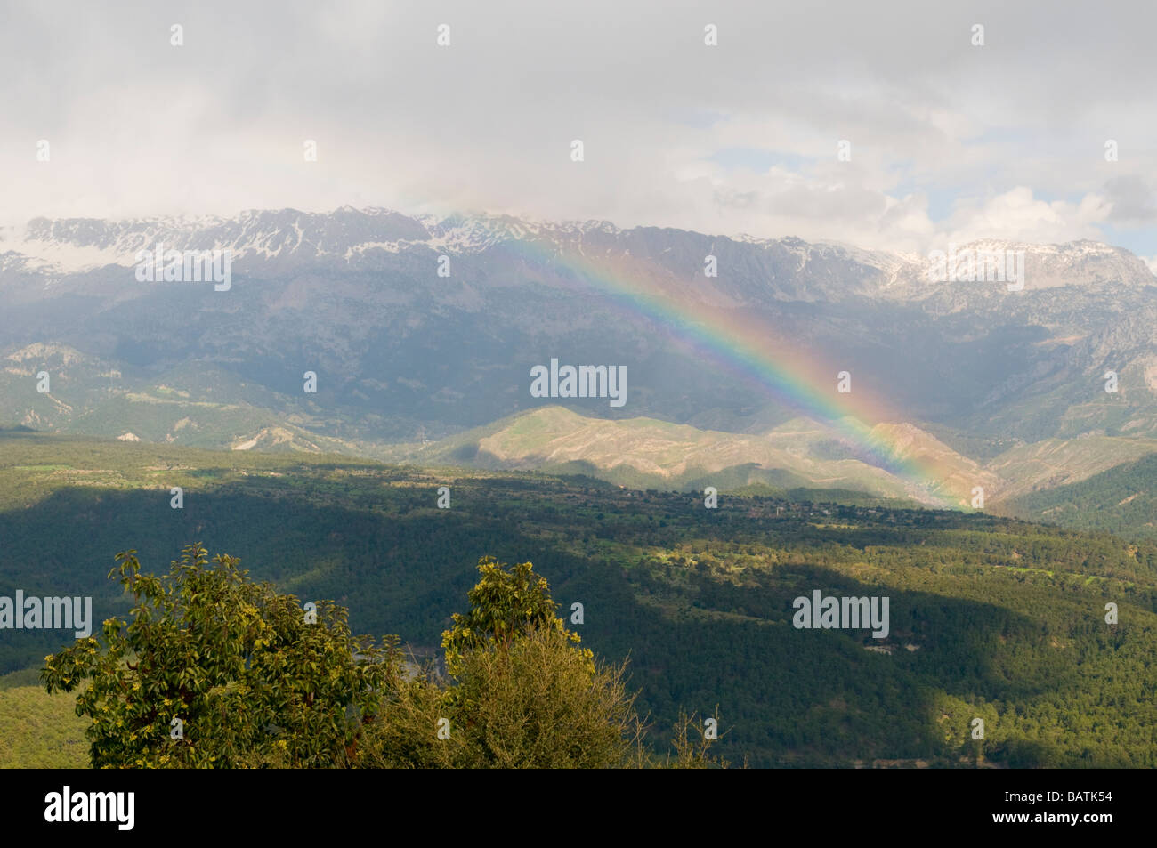 Turkey Antalya Koprulu River Canyon A rainbow Stock Photo