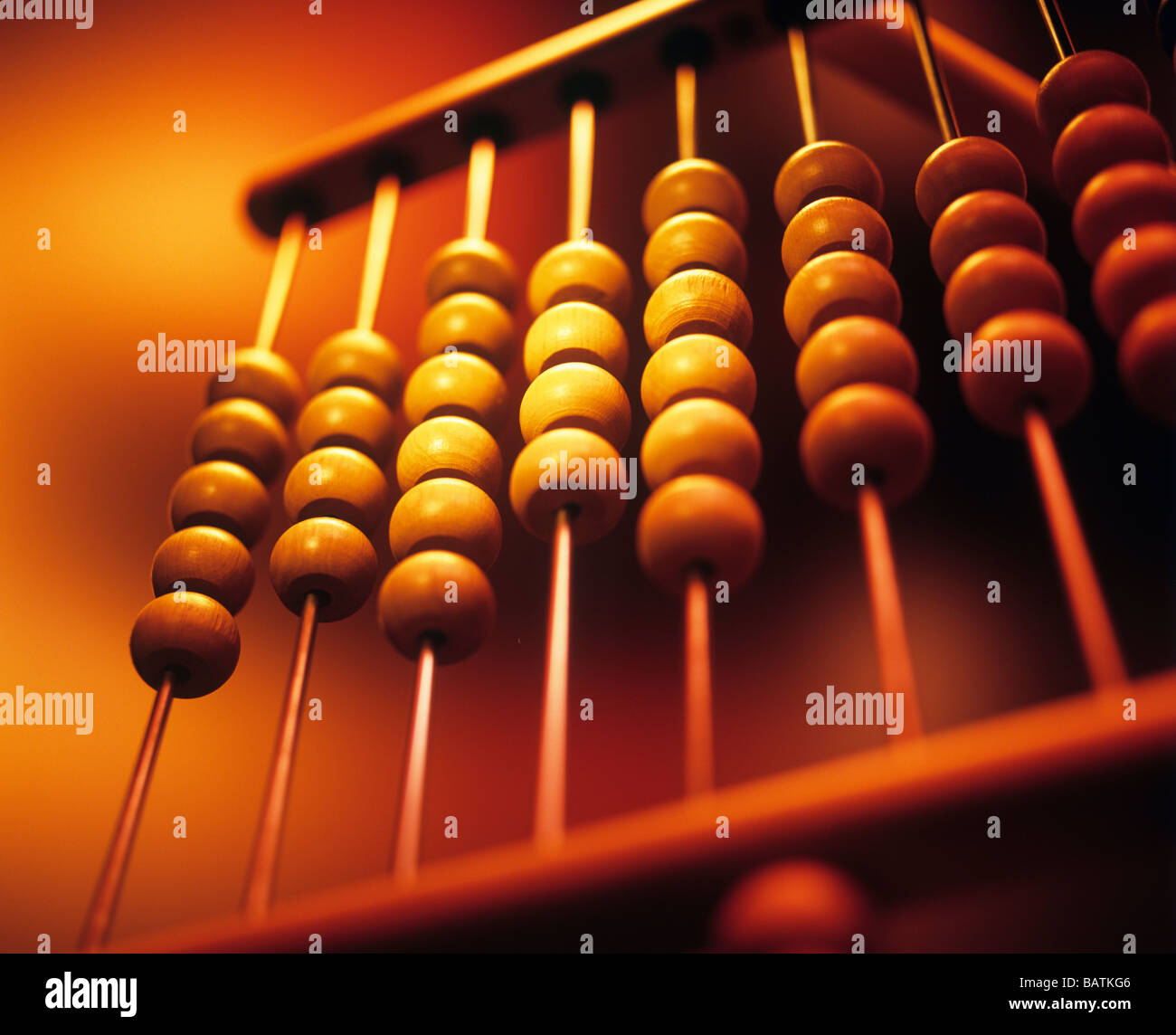 Abacus. The abacus is an early form ofarithmetic calculator. Stock Photo