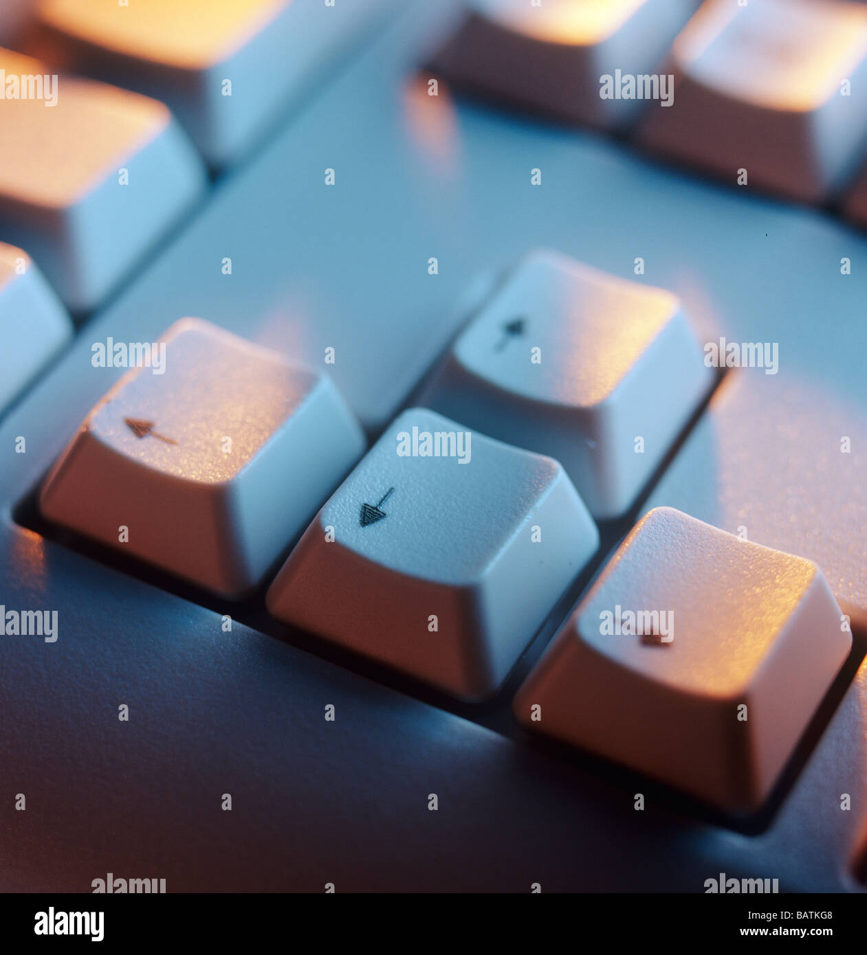 Computer keys. Arrow keys on a computer keyboard Stock Photo Alamy