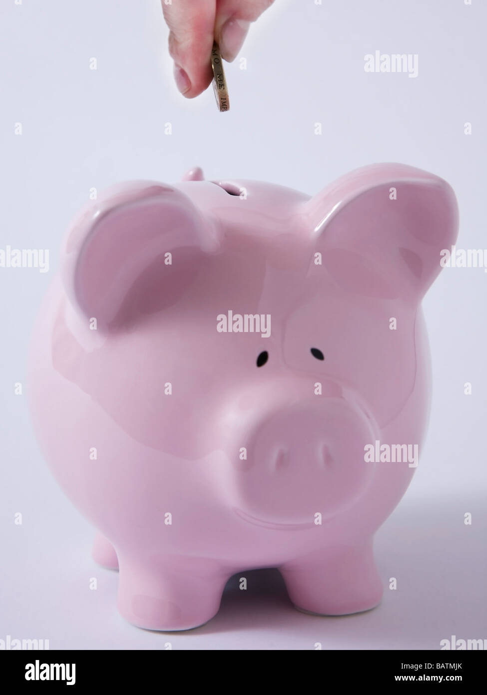 'piggy bank' 'money box' 'saving money' 'credit crunch' Stock Photo