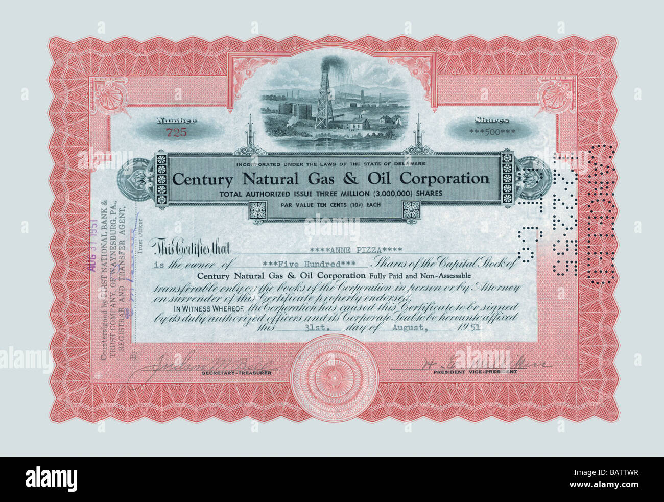 Century Natural Gas & Oil Corporation Stock Photo - Alamy