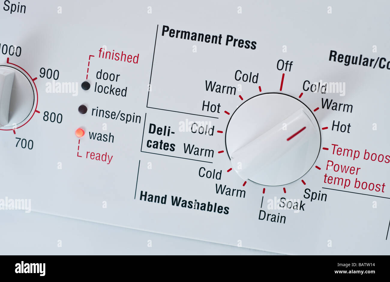 Control panel of Washing Machine Stock Photo - Alamy