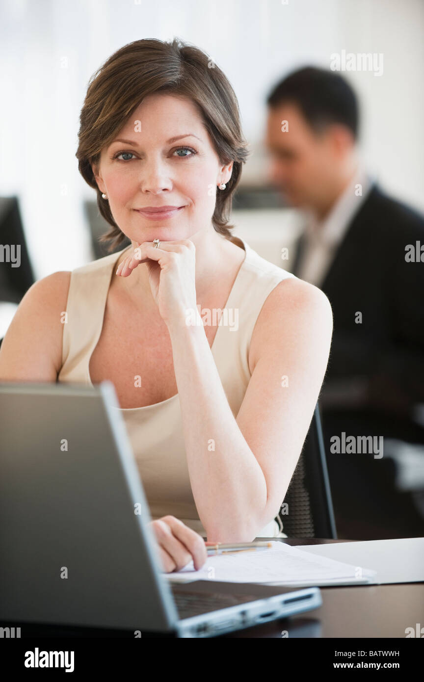 Mature businesswoman office desk hi-res stock photography and images ...