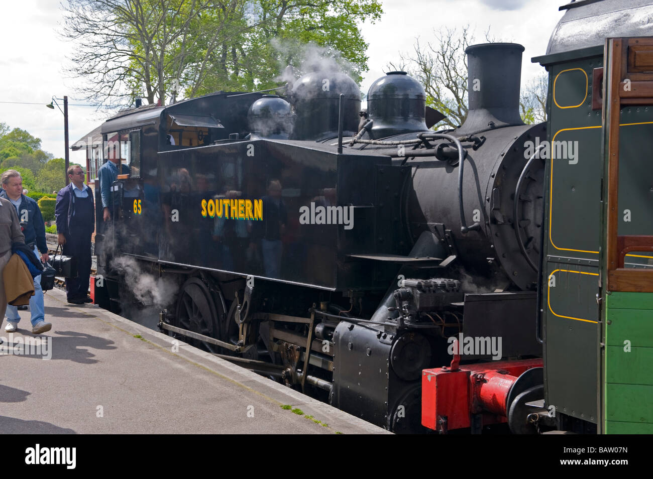 'USA' Tank engine at Tenterden Town Railway Station, Tenterden, Kent, England. Stock Photo