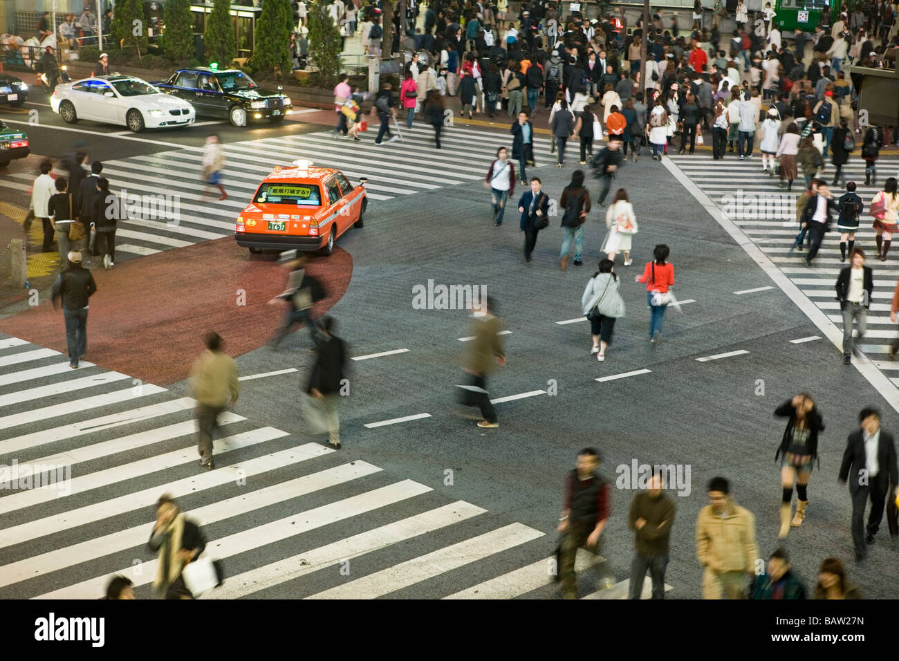 Shibuya crossing Tokyo NIght view Stock Photo - Alamy