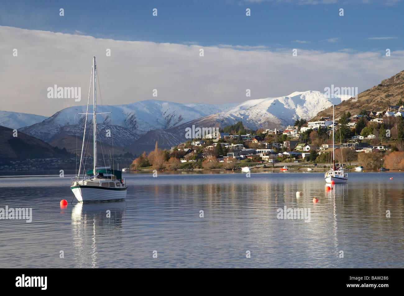 Yachts on Lake Wakatipu at Kelvin Heights Queenstown South Island New ...