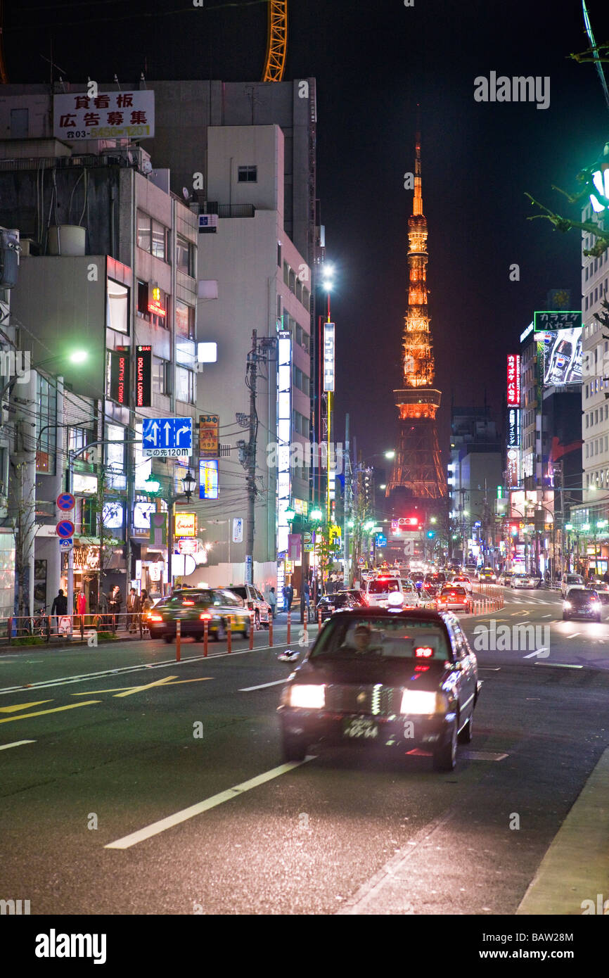 street view of Tokyo Roppongi district Stock Photo