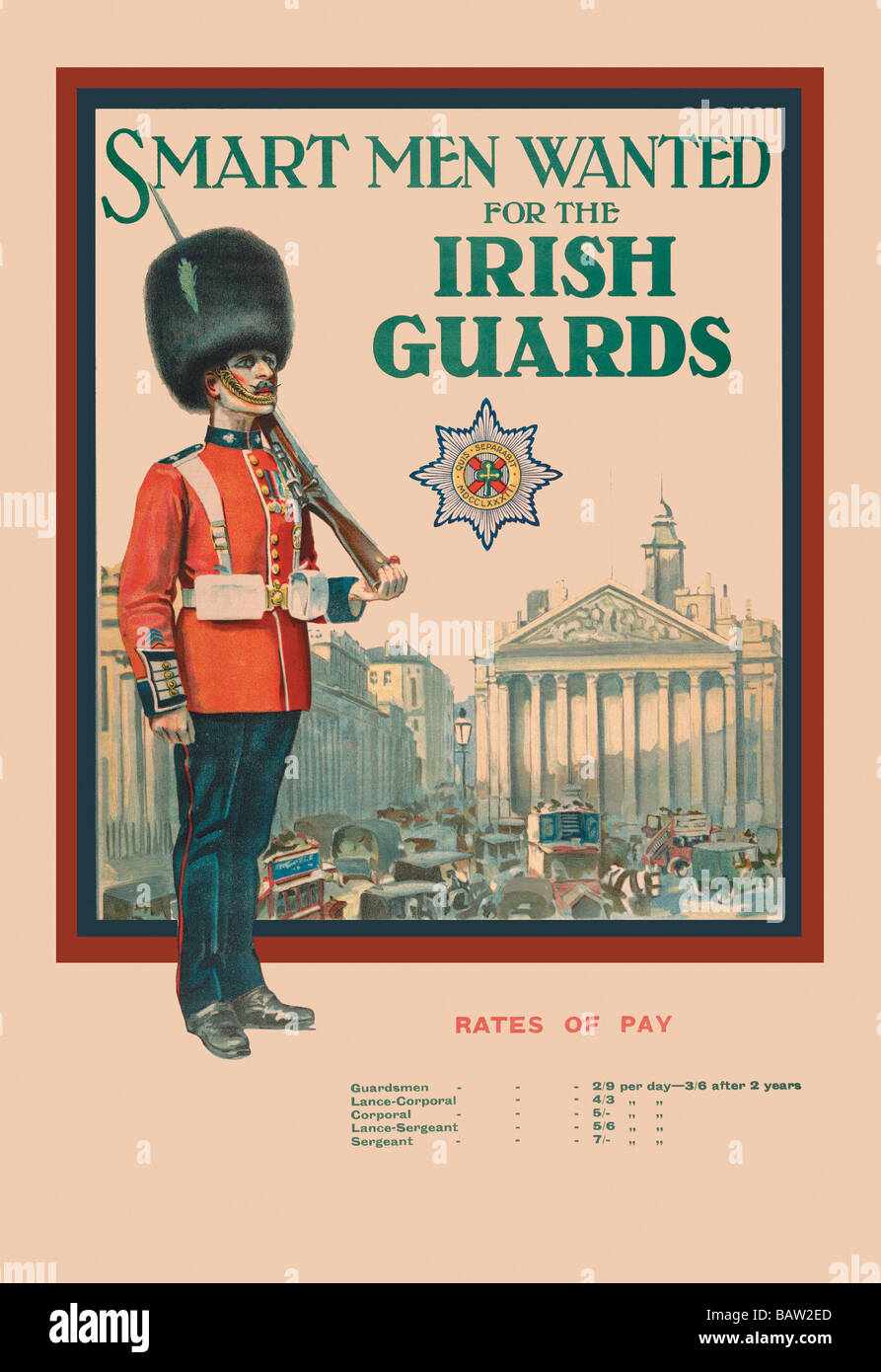 Irish Guards Stock Photo