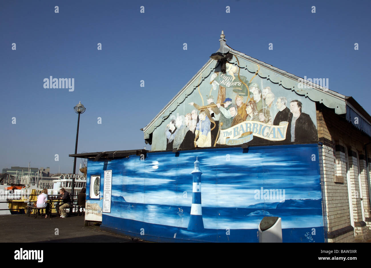 Cap'n Jaspers cafe, Barbican, Plymouth, Devon, UK Stock Photo - Alamy
