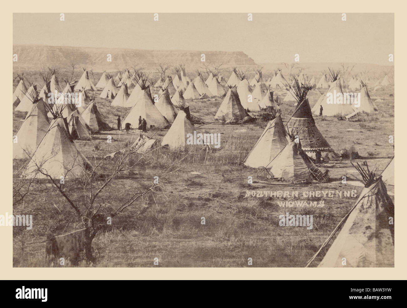 Southern Cheyenne Wigwams Stock Photo