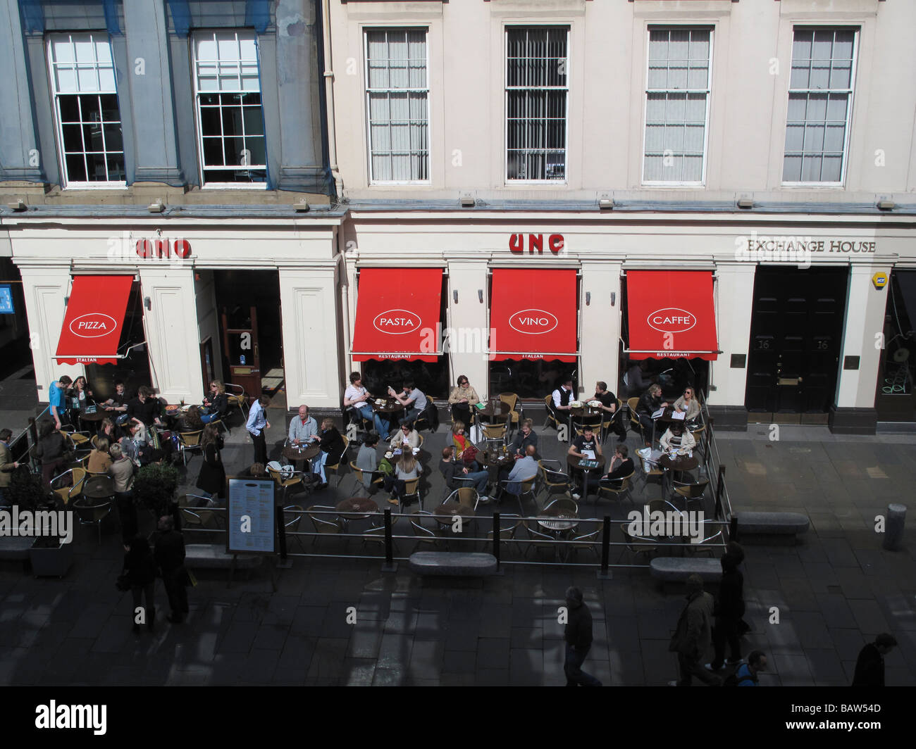 Street cafe Royal Exchange Square Glasgow Stock Photo Alamy