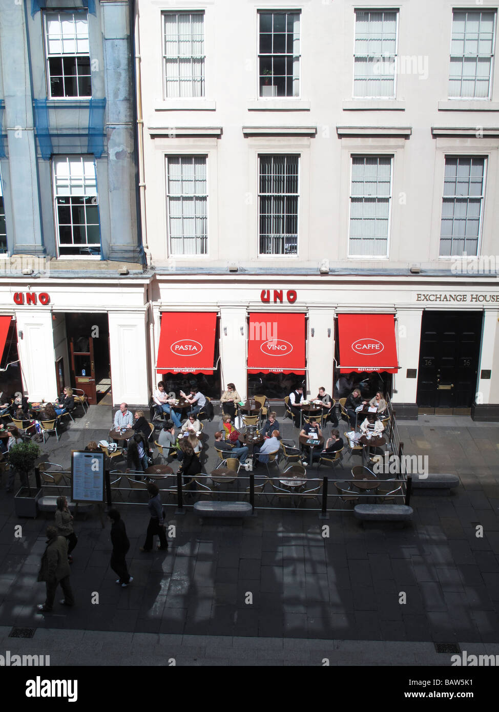 Street cafe Royal Exchange Square Glasgow Stock Photo Alamy