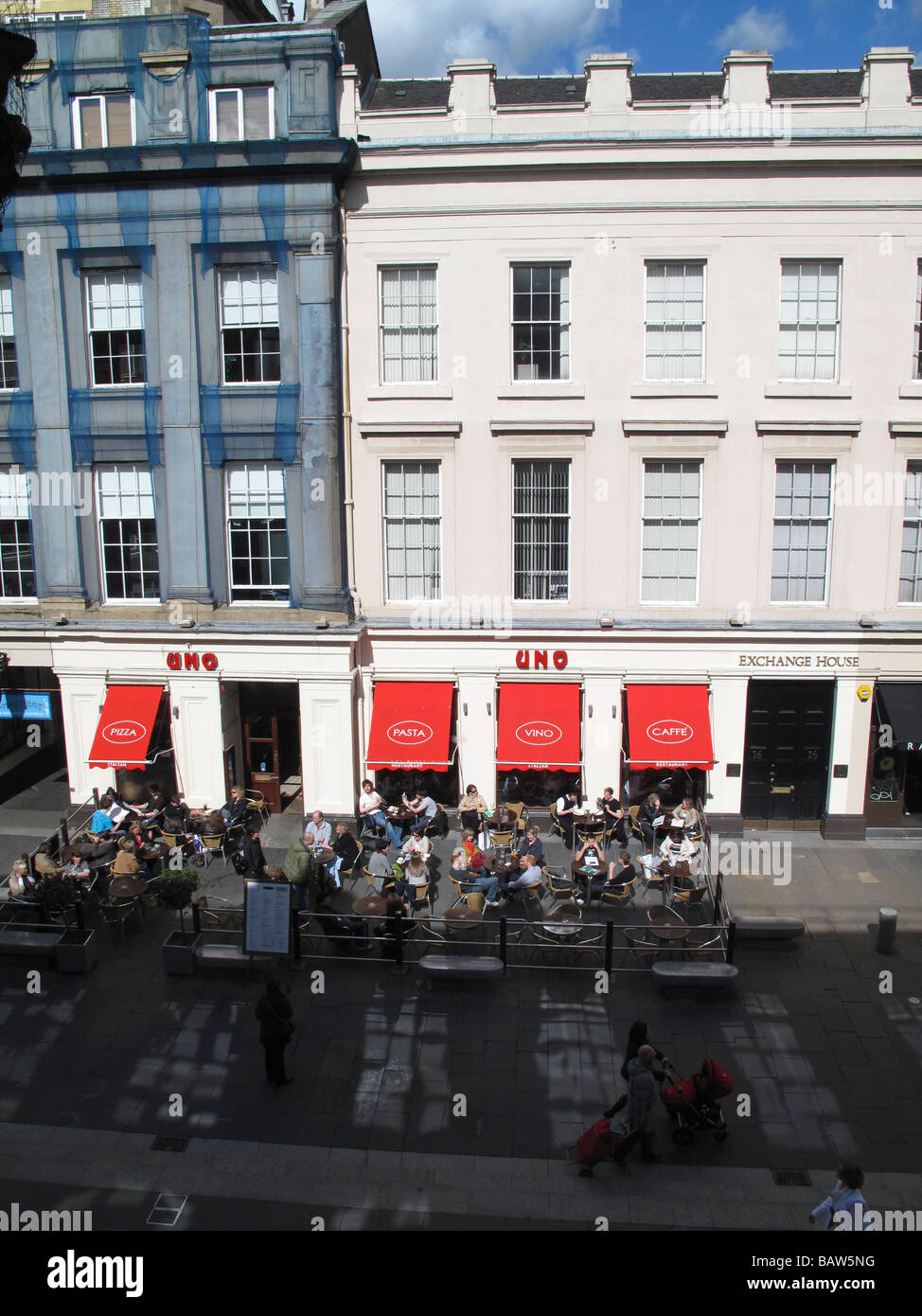 Street cafe Royal Exchange Square Glasgow Stock Photo Alamy
