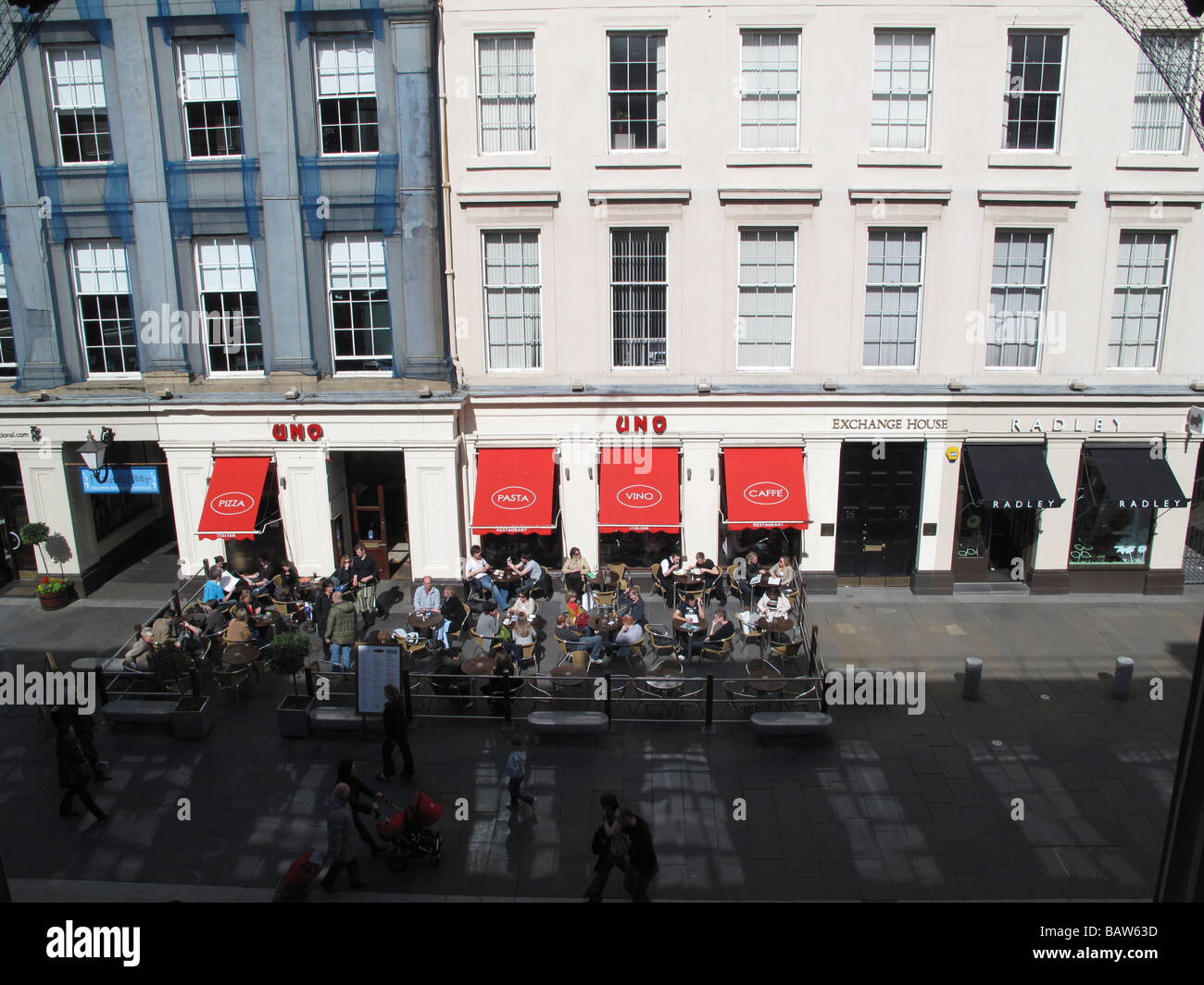 Street cafe Royal Exchange Square Glasgow Stock Photo Alamy