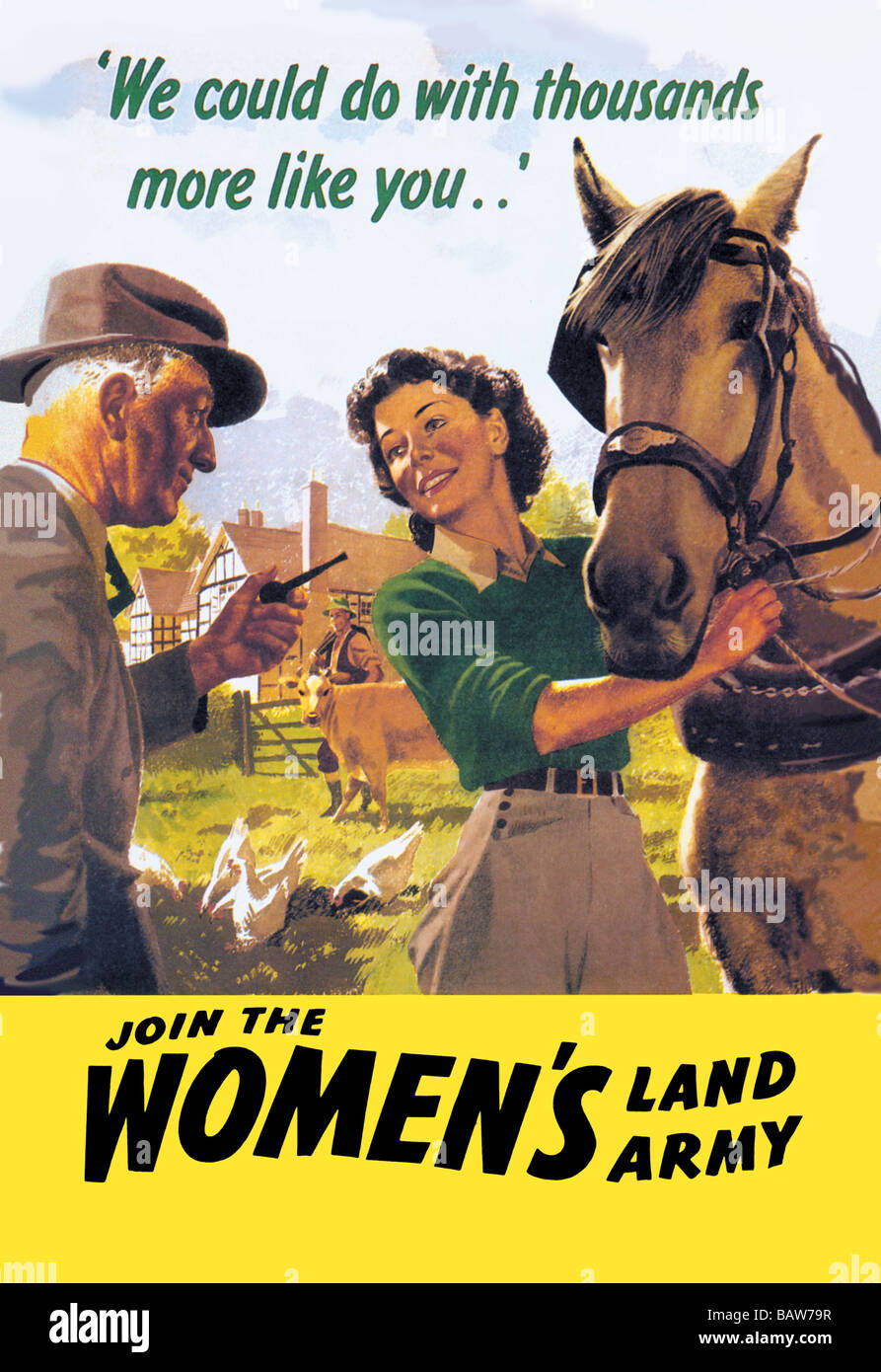 Join the Women's Land Army Stock Photo Alamy